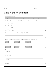 Maths-7-end-of-year-test