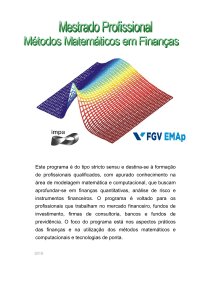 Mestrado em Métodos Matemáticos em Finanças