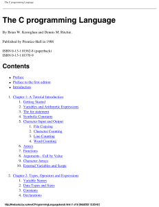 The C Programming Language