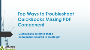 Tackle the issue QuickBooks detected That a Component Required to Create PDF