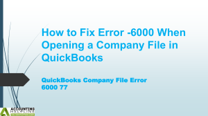 A must follow guide to fix QuickBooks Company File Error 6000 77