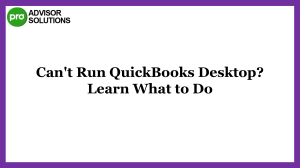 Simple Guide To Fix Can't run QuickBooks Desktop Issue