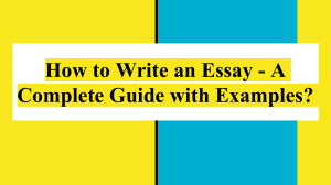 Complete Guide with Examples - How to Write an Essay