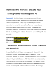  Neoprofit AI Platform Reviews-Launch Safe Trading Software App With Customer Reviews !!