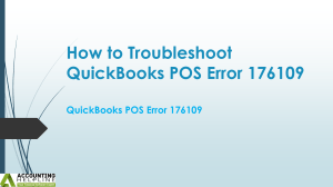 Most Effective steps for fixing QuickBooks POS Error 176109