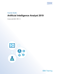 SAAI1-AI Analyst 2019-Course Guide