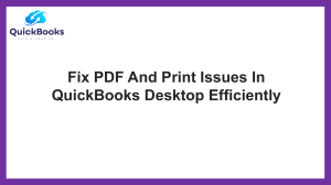 PDF and Print Issues in QuickBooks: Comprehensive Troubleshooting Tips