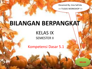 Bilangan Berpangkat Kelas IX: Presentasi Matematika