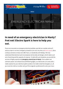Emergency Electrician Manly
