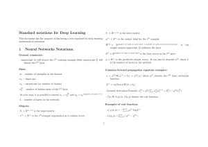 1. Standard notations for Deep Learning
