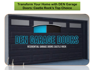 Transform Your Home with DEN Garage Doors Castle Rock’s Top Choice