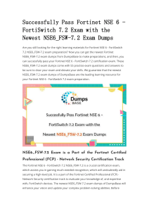 Preferred Fortinet NSE6_FSW-7.2 Dumps (V8.02) - Pass Your Exam with Ease