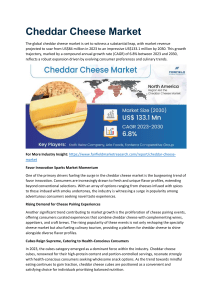 Cheddar Cheese Market Size, Business Revenue Forecast, Leading Competitors And Growth Trends 2030