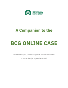 BCG Online Case Guidebook