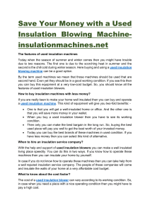 Save Your Money with a Used Insulation Blowing Machine-insulationmachines.net