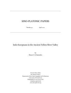 Shaun C. R. Ramsden - Indo-Europeans in the Ancient Yellow River Valley-Sino-Platonic Papers (2021)