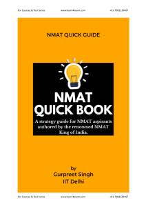 NMAT QUICK BOOK