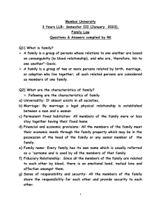 Family Law Questions & Answers Feb 2023