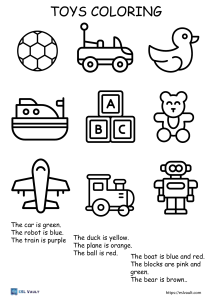 Toys Coloring Page: Fun Activity for Kids