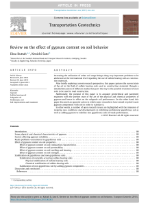 Review on the effect of gypsum content on soil behavior