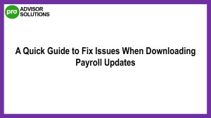 Learn How To fix issues when downloading payroll updates