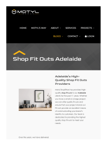 Shop Fit Outs Adelaide