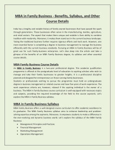MBA in Family Business - Benefits, Syllabus, and Other Course Details