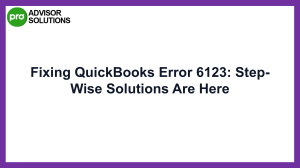 Easy Learn How To fix QuickBooks Error 6123
