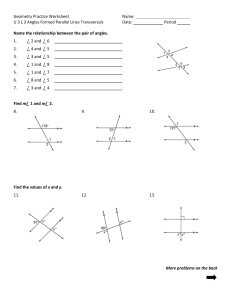 GeometryWorksheetAnglesFormedParallelLinesandTransversals-1