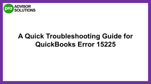 Simple Learn How To fix QuickBooks Error 15225