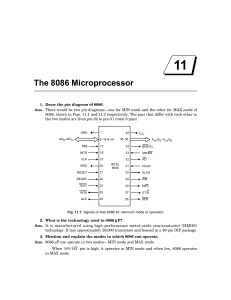 8086 Microprocessor Question and Answers