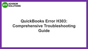 Simple Tips How To fix QuickBooks Error H303