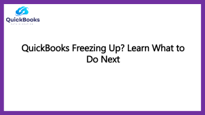 QuickBooks Freezing Up Constantly? Here’s Your Fix