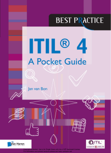 ITIL 4 Pocket Guide: Service Management Framework