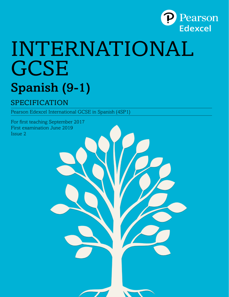 International GCSE Spanish Specification
