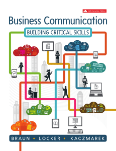 Business communication  building critical skills