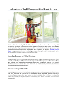 Advantages of Rapid Emergency Glass Repair Services