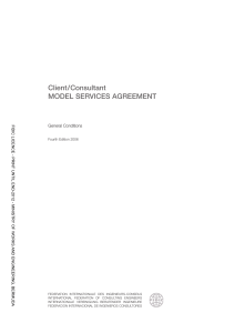 FIDIC 2006 Model Services Agreement - General Conditions