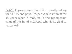 Bond Yield & Interest Rate Exercises