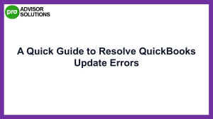 Simple Tips How To fix QuickBooks Update Errors