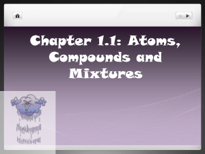 1.1 atoms compounds   mixtures and periodic table