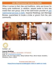 Jain Matrimonial Services in Delhi