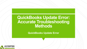 Error while Updating QuickBooks: 100% Effective Solutions