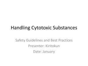 Cytotoxic Substances Handling Presentation