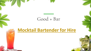 Mocktail Bartender For Hire 