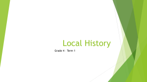 Local History - Grade 4 - Term 1