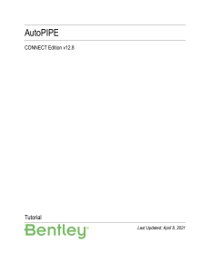 AutoPIPE Software Tutorial V12.8