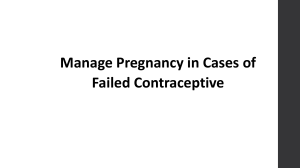 Manage Pregnancy in Cases of Failed Contraceptive