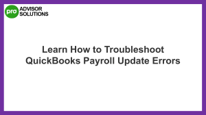 Simple Rule To fix QuickBooks payroll update errors