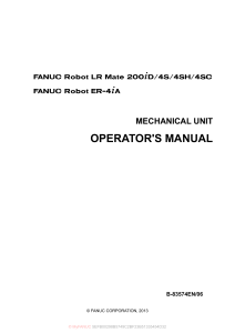 Fanuc Mechanical Unit Operator's Manual LR MATE 200iD